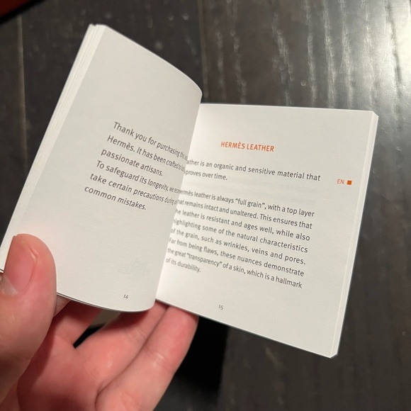 Hermes medium empty box case decoration storage orange tissue + book - Picture 11 of 11